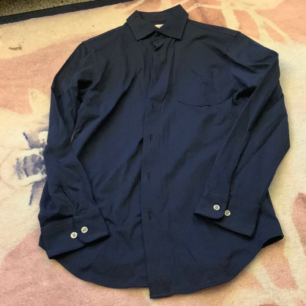 Brooks Brothers mens small red fleece jersey button down
